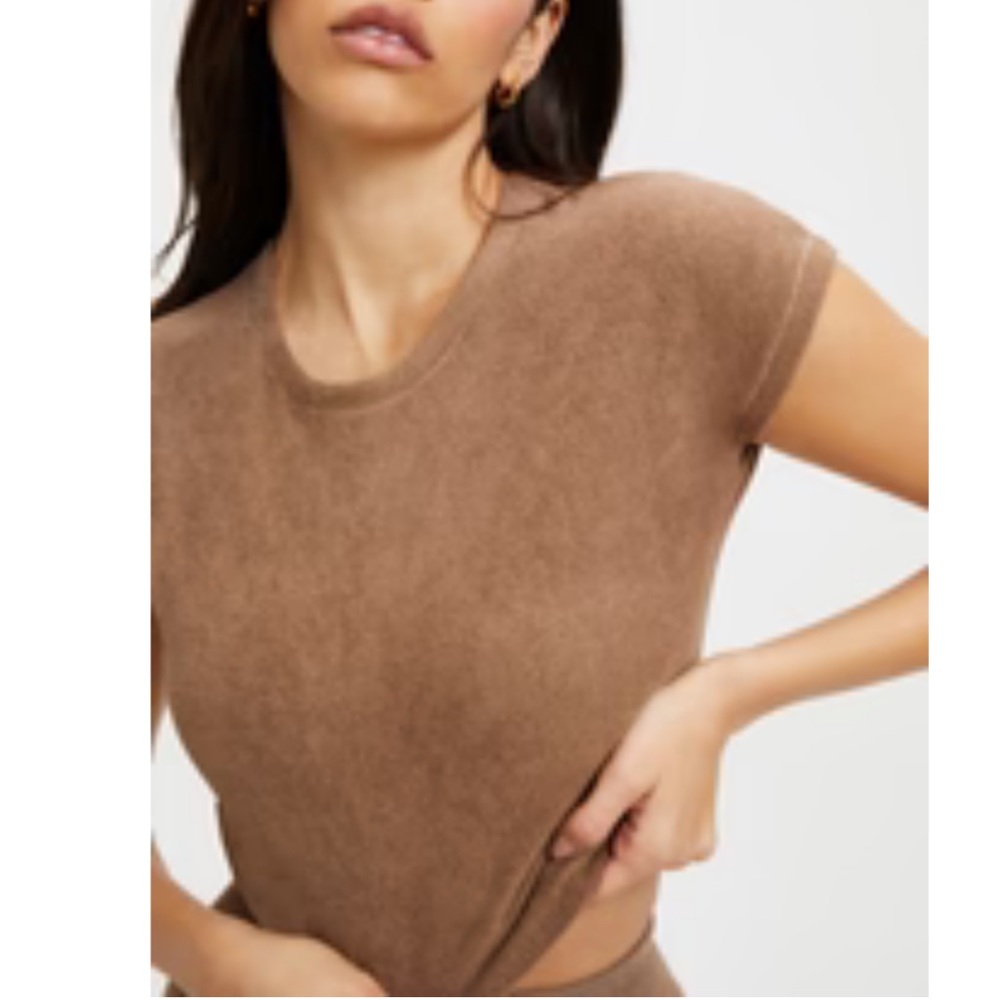 Good American terry crop tee size S/M